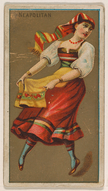 Neapolitan, from National Dances (N225, Type 1) issued by Kinney Bros.