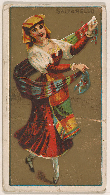 Saltarello, from National Dances (N225, Type 1) issued by Kinney Bros.