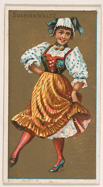 Suabian Waltz, from National Dances (N225, Type 1) issued by Kinney Bros.