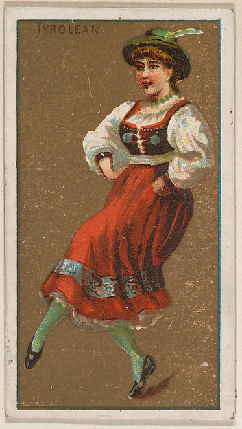 Tyrolean, from National Dances (N225, Type 1) issued by Kinney Bros.
