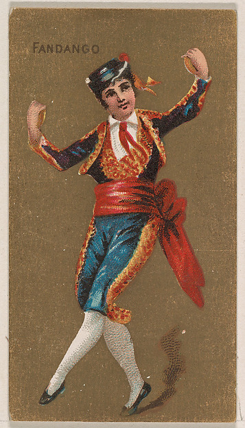 Fandango, from National Dances (N225, Type 2) issued by Kinney Bros.