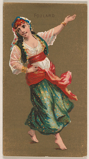 Foulard, from National Dances (N225, Type 2) issued by Kinney Bros.