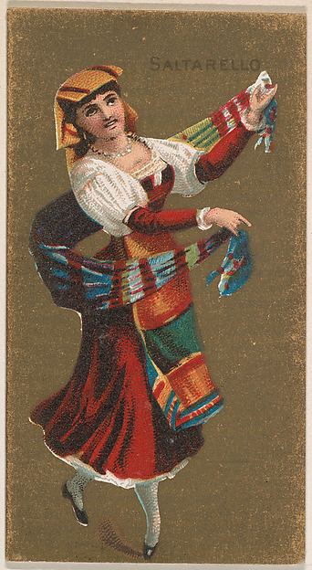 Saltarello, from National Dances (N225, Type 2) issued by Kinney Bros.