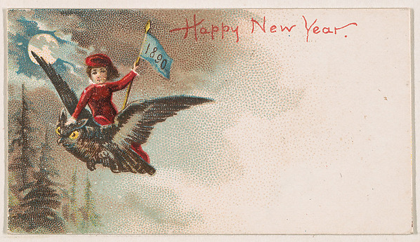 Happy New Year, from the New Years 1890 series (N227) issued by Kinney Bros.