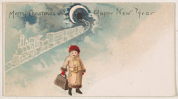Merry Christmas and Happy New Year, from the New Years 1890 series (N227) issued by Kinney Bros.