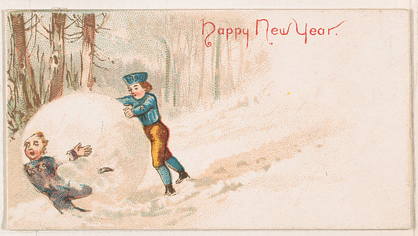 Happy New Year, from the New Years 1890 series (N227) issued by Kinney Bros.