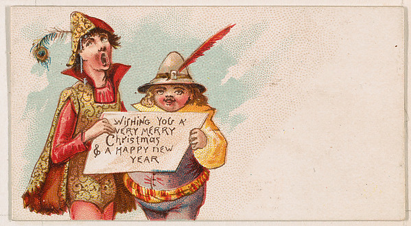 Wishing You a Very Merry Christmas and a Happy New Year, from the New Years 1890 series (N227) issued by Kinney Bros.