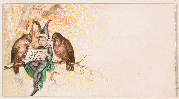 Happy New Year, from the New Years 1890 series (N227) issued by Kinney Bros.