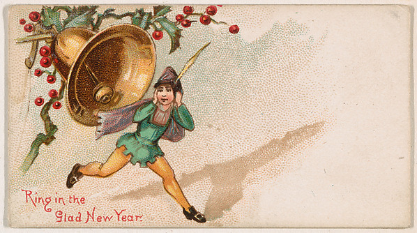 Ring in the Glad New Year, from the New Years 1890 series (N227) issued by Kinney Bros.