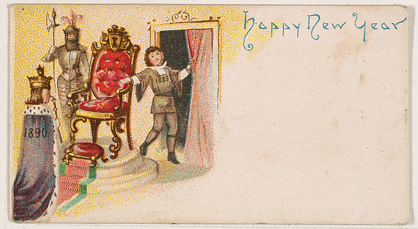 Happy New Year, from the New Years 1890 series (N227) issued by Kinney Bros.