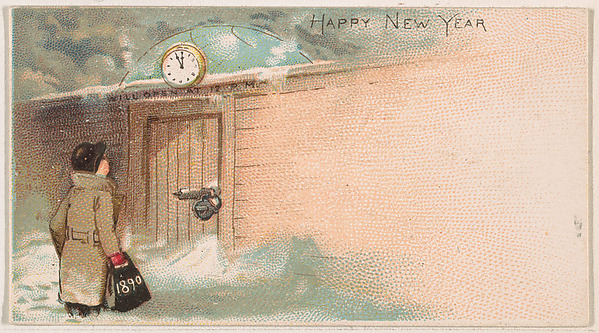 Happy New Year, from the New Years 1890 series (N227) issued by Kinney Bros. by Kinney Brothers Tobacco Company, The Metropolitan Museum of Art