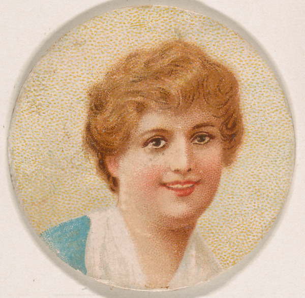 Portrait of woman, from the Novelties series (N228, Type 1) issued by Kinney Bros.