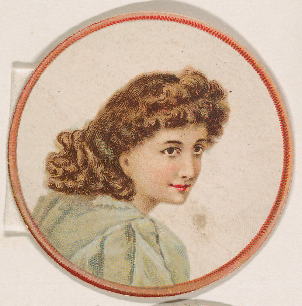 Portrait of woman, from the Novelties series (N228, Type 2) issued by Kinney Bros.