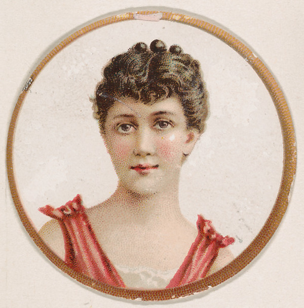 Portrait of woman, from the Novelties series (N228, Type 2) issued by Kinney Bros.