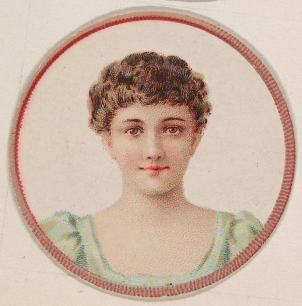 Portrait of woman, from the Novelties series (N228, Type 2) issued by Kinney Bros.