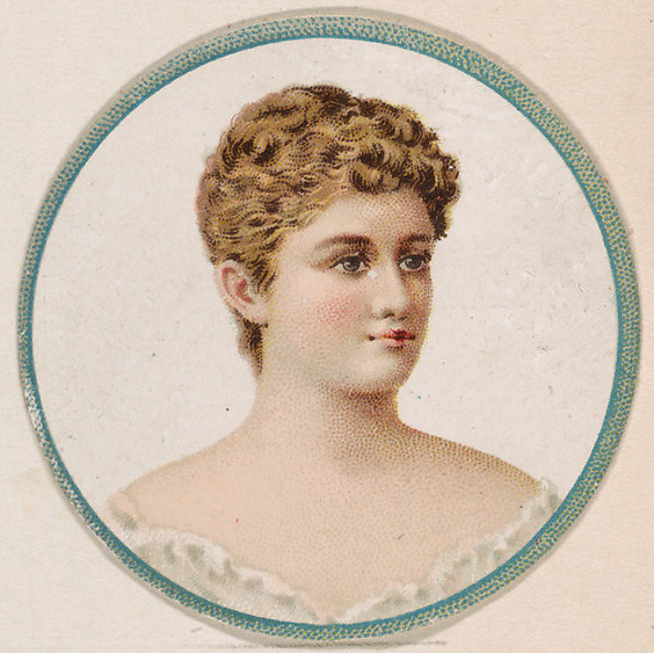 Portrait of woman, from the Novelties series (N228, Type 2) issued by Kinney Bros.