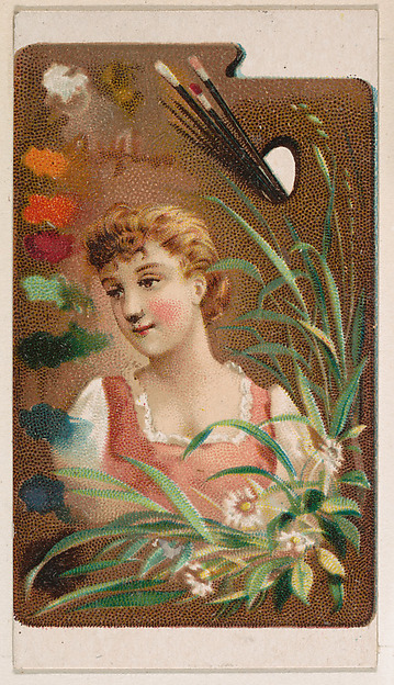 Artist's pallette, from the Novelties series (N228, Type 5) issued by Kinney Bros.