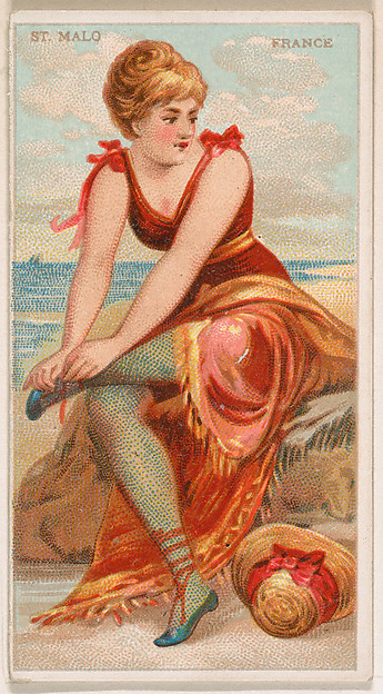 St. Malo, France, from the Surf Beauties series (N232), issued by Kinney Bros.