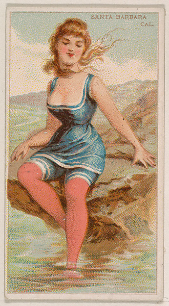Santa Barbara, California, from the Surf Beauties series (N232), issued by Kinney Bros.