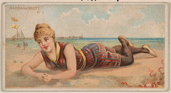 Narragansett, Rhode Island, from the Surf Beauties series (N232), issued by Kinney Bros.