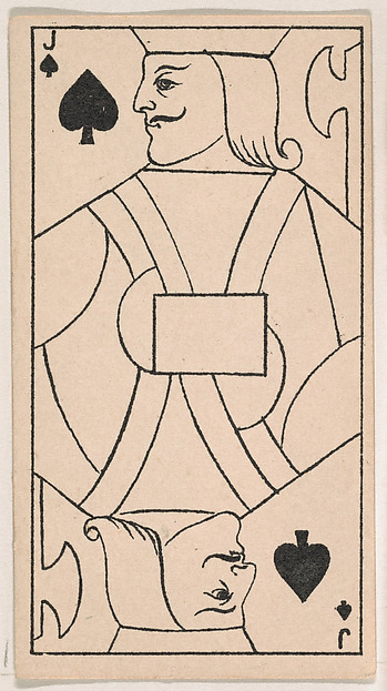 Jack of Spades, from the Transparent Playing Cards series (N220) issued by Kinney Bros.