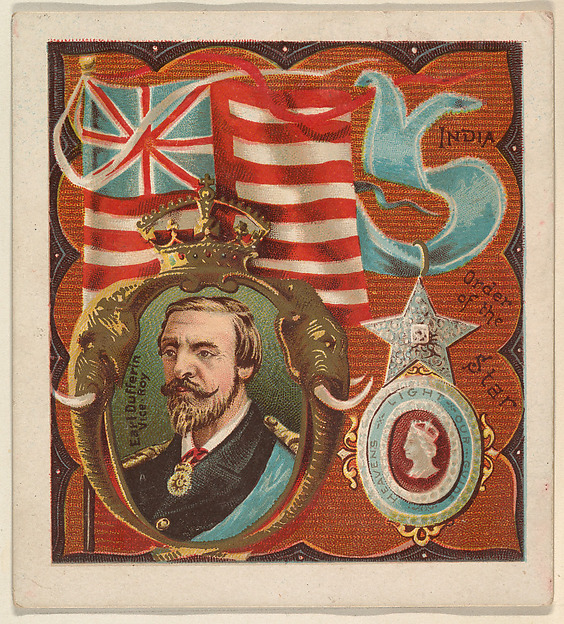 India, from the International Cards series (N238), issued by Kinney Bros.