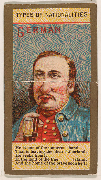 German, from Types of Nationalities (N240) issued by Kinney Bros.