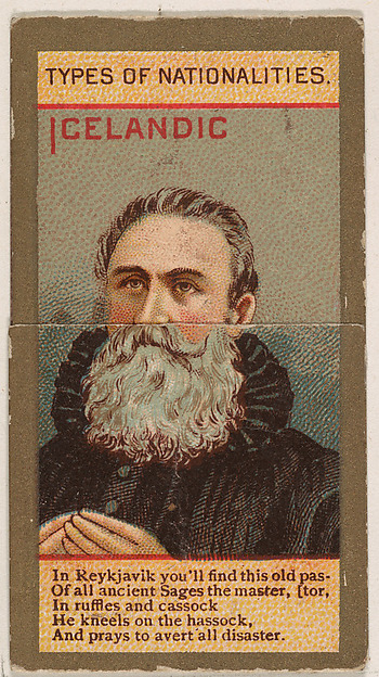 Icelandic, from Types of Nationalities (N240) issued by Kinney Bros.