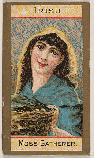 Irish, Moss Gatherer, from Types of Nationalities (N240) issued by Kinney Bros.