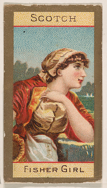 Scotch, Fisher Girl, from Types of Nationalities (N240) issued by Kinney Bros.