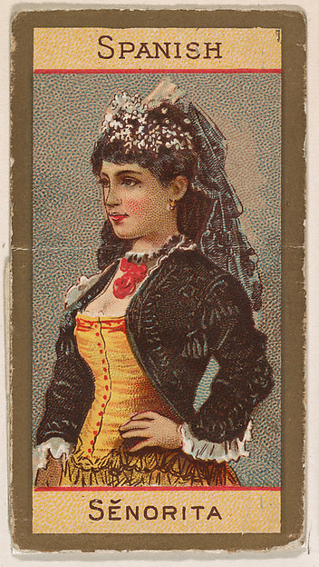 Spanish, Senorita, from Types of Nationalities (N240) issued by Kinney Bros.
