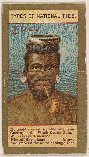 Zulu, from Types of Nationalities (N240) issued by Kinney Bros.