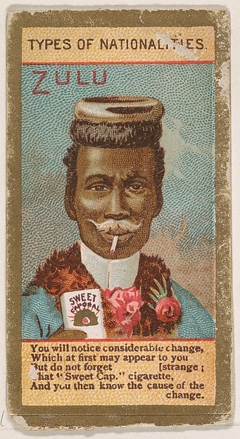 Zulu, from Types of Nationalities (N240) issued by Kinney Bros.
