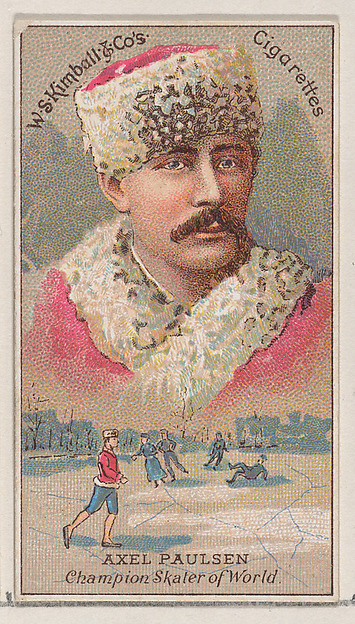 Axel Paulsen, Champion Skater of the World, from the Champions of Games and Sports series (N184, Type 1) issued by W.S. Kimball & Co.