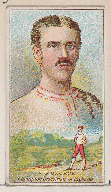 W.G. George, Champion Pedestrian of England, from the Champions of Games and Sports series (N184, Type 2) issued by W.S. Kimball & Co.