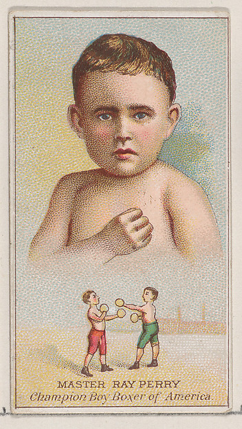 Master Ray Perry, Champion Boy Boxer of America, from the Champions of Games and Sports series (N184, Type 2) issued by W.S. Kimball & Co.