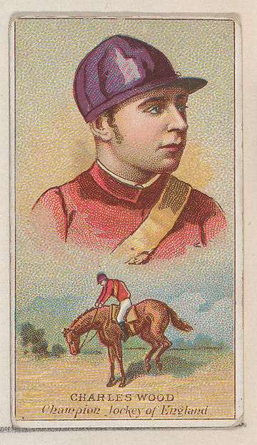 Charles Wood, Champion Jockey of England, from the Champions of Games and Sports series (N184, Type 2) issued by W.S. Kimball & Co.