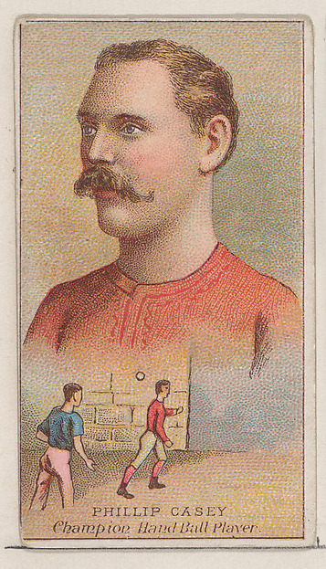 Phillip Casey, Champion Handball Player, from the Champions of Games and Sports series (N184, Type 2) issued by W.S. Kimball & Co.