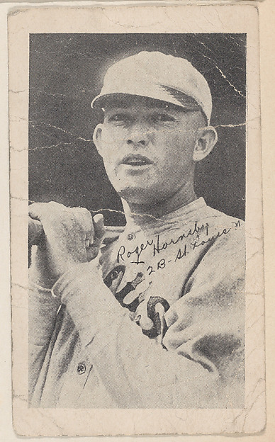 Rogers Hornsby, 2 B - St. Louis N., from Baseball strip cards (W575-2) by an unrecorded maker, The Metropolitan Museum of Art
