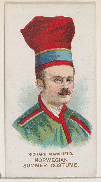 Richard Mansfield in Norwegian Summer Costume, from the set Actors and Actresses, First Series (N70) for Duke brand cigarettes