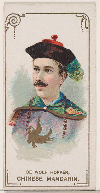 De Wolf Hopper Dressed as Chinese Mandarin, from the set Actors and Actresses, Second Series (N71) for Duke brand cigarettes