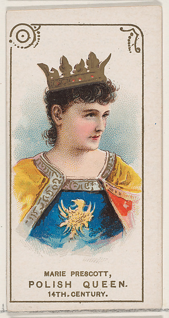 Marie Prescott Dressed as Polish Queen of the 14th Century, from the set Actors and Actresses, Second Series (N71) for Duke brand cigarettes