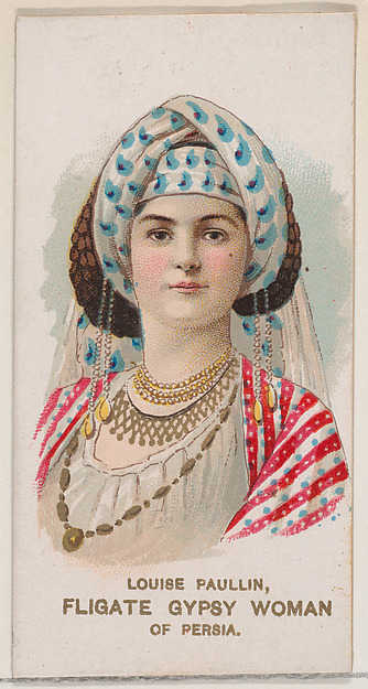 Louise Paullin as Fligate Gypsy Woman of Persia, from the set Actors and Actresses, Second Series (N71) for Duke brand cigarettes