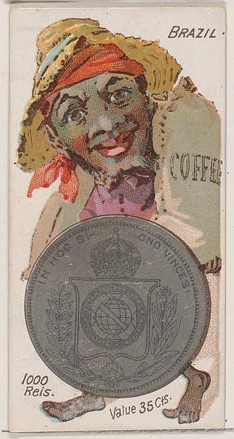 Caricatured Brazilian, 1000 Reis, from the series Coins of All Nations (N72, variation 1) for Duke brand cigarettes