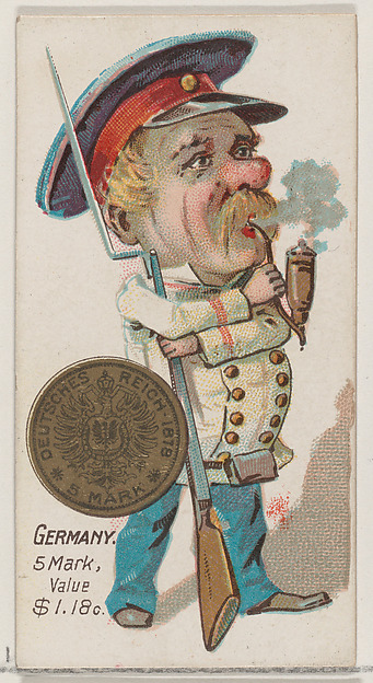Germany, 5 Mark, from the series Coins of All Nations (N72, variation 1) for Duke brand cigarettes