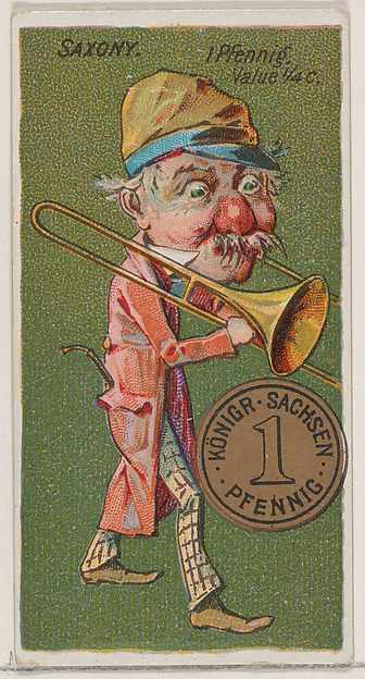 Saxony, 1 Pfennig, from the series Coins of All Nations (N72, variation 2) for Duke brand cigarettes