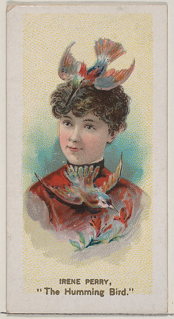 Irene Perry as "The Humming Bird," from the series Fancy Dress Ball Costumes (N73) for Duke brand cigarettes