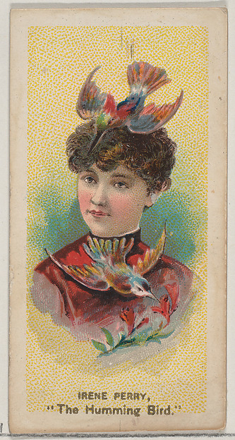 Irene Perry as "The Humming Bird," from the series Fancy Dress Ball Costumes (N73) for Duke brand cigarettes