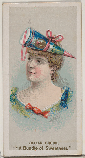 Lillian Grubb as "A Bundle of Sweetness," from the series Fancy Dress Ball Costumes (N73) for Duke brand cigarettes by W. Duke, Sons & Co., The Metropolitan Museum of Art