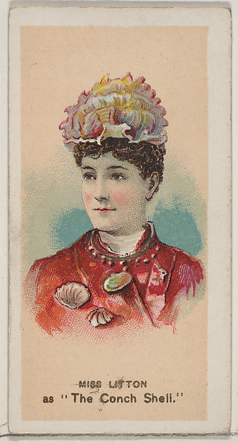 Miss Litton as "The Conch Shell," from the series Fancy Dress Ball Costumes (N73) for Duke brand cigarettes by W. Duke, Sons & Co., The Metropolitan Museum of Art